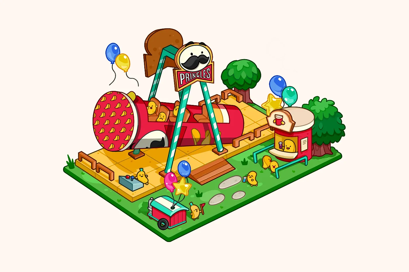 Diorama Food & Beverage - Editorial Illustration